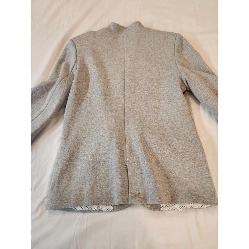 NEW Gibson Women Heather Grey Jersey Knit Blazer Size L Office Work Career Cozy - Picture 10 of 11